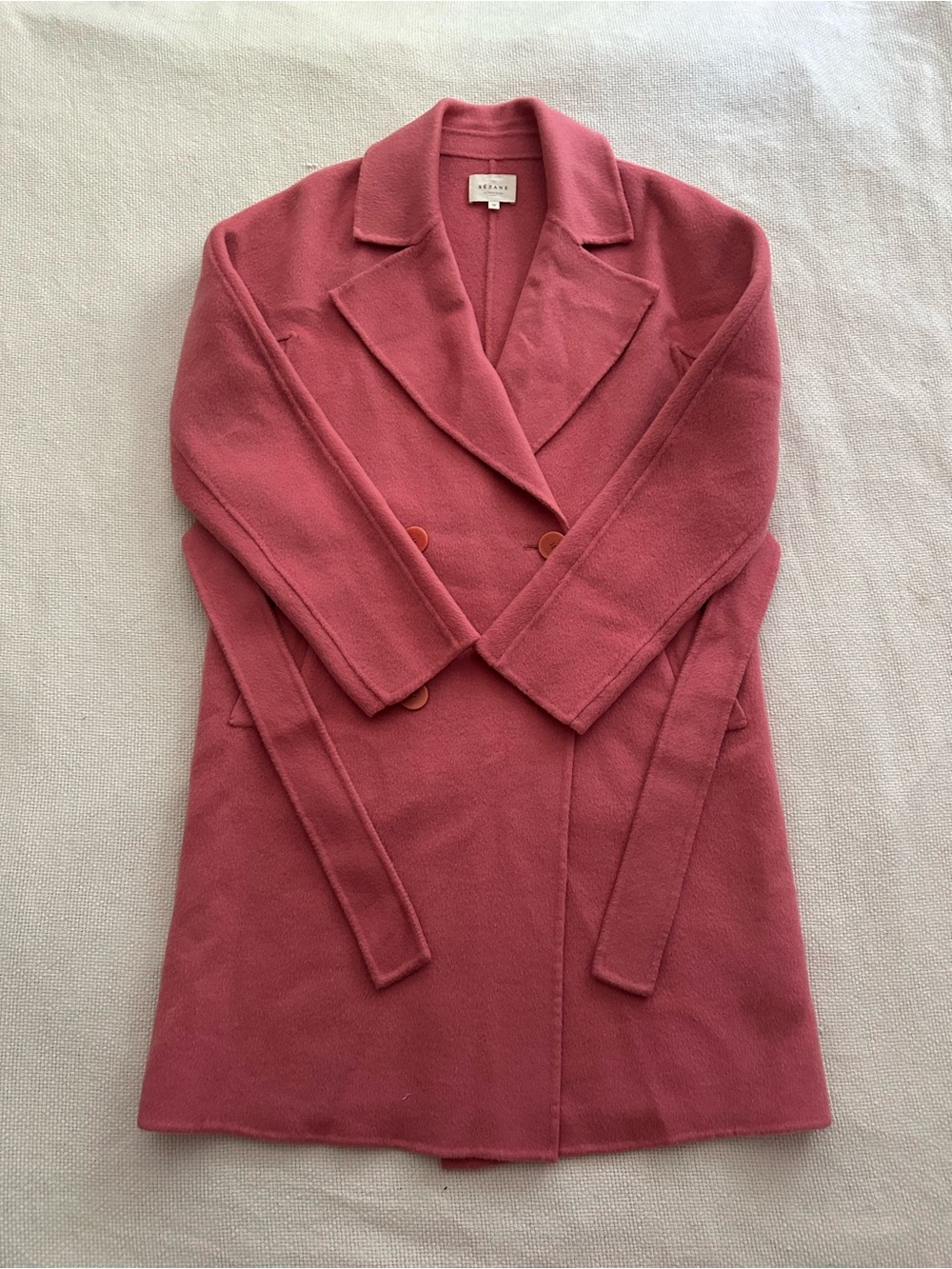 Rare! Sezane Taylor Coat in Peony - Retail $400 - 100% wool! - Picture 5 of 11